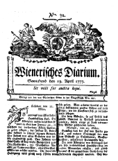 Wiener Zeitung 17770419 Seite: 1