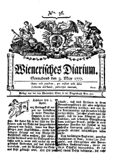 Wiener Zeitung 17770503 Seite: 1