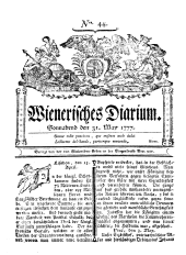 Wiener Zeitung 17770531 Seite: 1