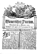Wiener Zeitung 17770705 Seite: 1