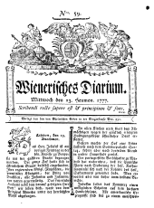 Wiener Zeitung 17770723 Seite: 1