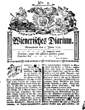 Wiener Zeitung 17780103 Seite: 1