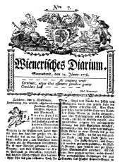 Wiener Zeitung 17780124 Seite: 1