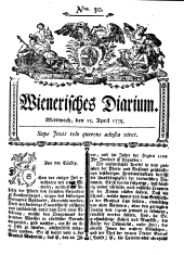 Wiener Zeitung 17780415 Seite: 1