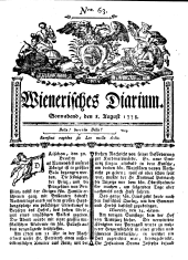 Wiener Zeitung 17780808 Seite: 1