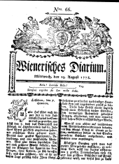 Wiener Zeitung 17780819 Seite: 1