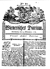 Wiener Zeitung 17781014 Seite: 1