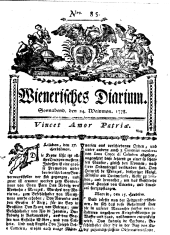 Wiener Zeitung 17781024 Seite: 1