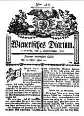 Wiener Zeitung 17781104 Seite: 1