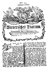 Wiener Zeitung 17790213 Seite: 1