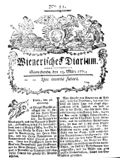 Wiener Zeitung 17790313 Seite: 1