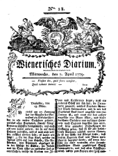 Wiener Zeitung 17790407 Seite: 1