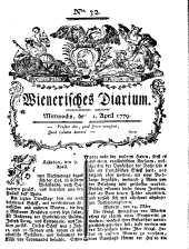 Wiener Zeitung 17790421 Seite: 1