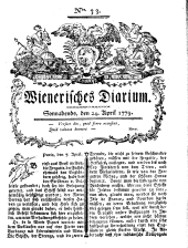 Wiener Zeitung 17790424 Seite: 1