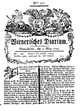 Wiener Zeitung 17790508 Seite: 1