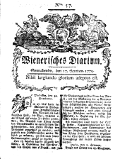 Wiener Zeitung 17790717 Seite: 1