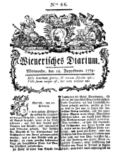 Wiener Zeitung 17790818 Seite: 1