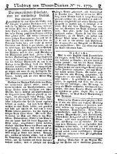 Wiener Zeitung 17790904 Seite: 17