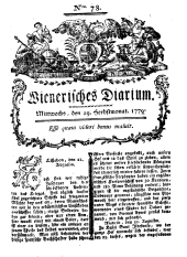 Wiener Zeitung 17790929 Seite: 1