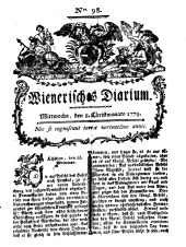 Wiener Zeitung 17791208 Seite: 1