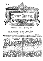 Wiener Zeitung 17800209 Seite: 1