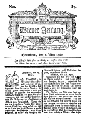 Wiener Zeitung 17800506 Seite: 1