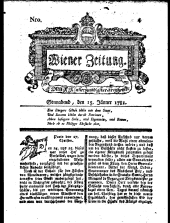 Wiener Zeitung 17810113 Seite: 1