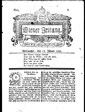 Wiener Zeitung 17810117 Seite: 1