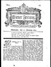 Wiener Zeitung 17810221 Seite: 1