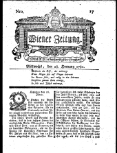 Wiener Zeitung 17810228 Seite: 1