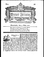 Wiener Zeitung 17810303 Seite: 1