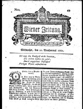 Wiener Zeitung 17810620 Seite: 1