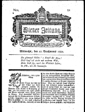Wiener Zeitung 17810627 Seite: 1