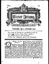 Wiener Zeitung 17810704 Seite: 1