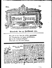 Wiener Zeitung 17810929 Seite: 1