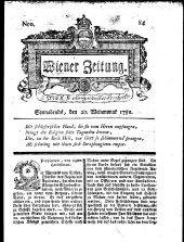 Wiener Zeitung 17811020 Seite: 1