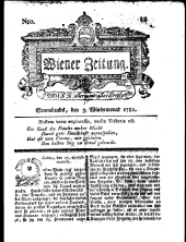 Wiener Zeitung 17811103 Seite: 1