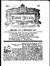 Wiener Zeitung 17811107 Seite: 1