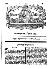 Wiener Zeitung 17830101 Seite: 1