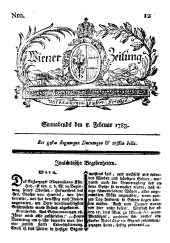 Wiener Zeitung 17830208 Seite: 1