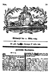 Wiener Zeitung 17830312 Seite: 1