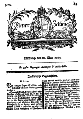 Wiener Zeitung 17830528 Seite: 1