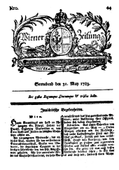 Wiener Zeitung 17830531 Seite: 1