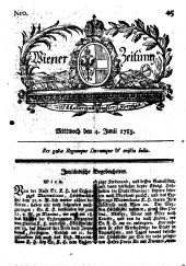 Wiener Zeitung 17830604 Seite: 1