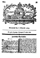 Wiener Zeitung 17830906 Seite: 1