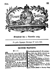 Wiener Zeitung 17831101 Seite: 1