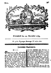 Wiener Zeitung 17831129 Seite: 1