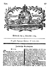 Wiener Zeitung 17831203 Seite: 1