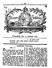 Wiener Zeitung 17840214 Seite: 1