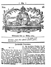 Wiener Zeitung 17840331 Seite: 1